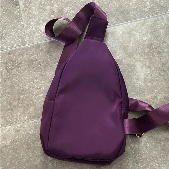 Purple Quilted Crossbody Sling Bag - Picture 4 of 7